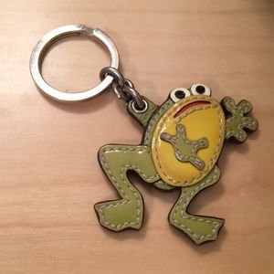 SALE Coach leather frog key charm  🐸